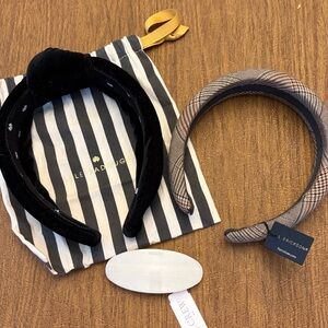 Lele Sadoughi France Luxe J Crew Headband Hair Accessory Lot Black